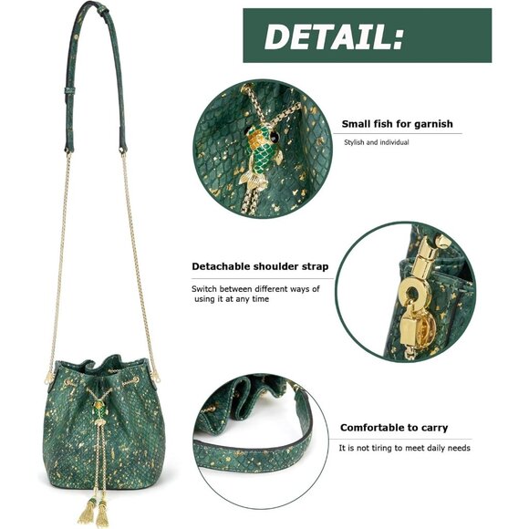 Women's Dark Green Sparkly Diamond Glitter Party Prom Cocktail Wedding Clutch - Picture 5 of 6